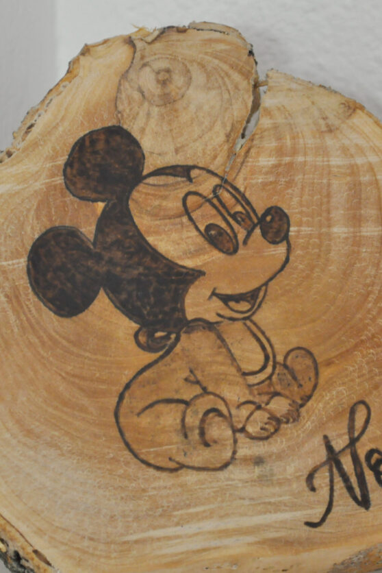 rodaja de madera infantil