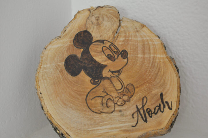 rodaja de madera infantil