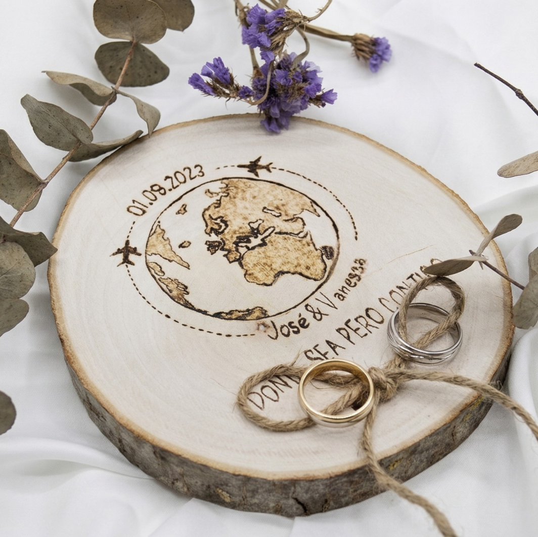 PORTA ALIANZAS MADERA PERSONALIZADO